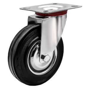 5 Inch Rubber Swivel Caster Wheel No Brake