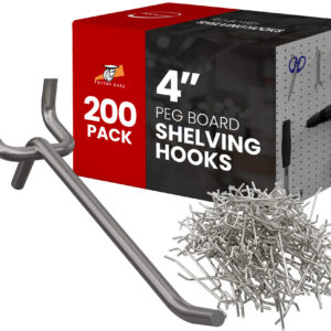 200pcs 4 Inch Peg Board Shelving Storage Peg Hook