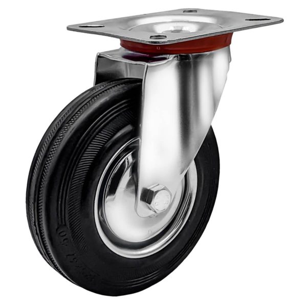 4 Inch Rubber Swivel Caster Wheel No Brake