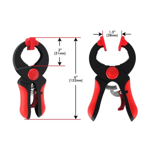 Heavy Duty Ratchet Clamp Adjustable 1.5" Jaw Opening and 6" Long