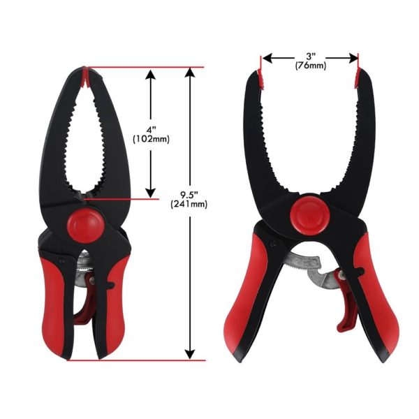3" Jaw Opening and 9.5" Long Heavy Duty Needle Nose Ratchet Clamps