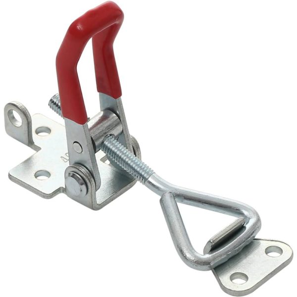 Toggle Clamp 4002 485lbs 4Pcs Woodworking Clamps Adjustable Antislip Quick Release and Fast Fix Red Hasp Toggle Clamps for Woodworking Tools and Accessories 