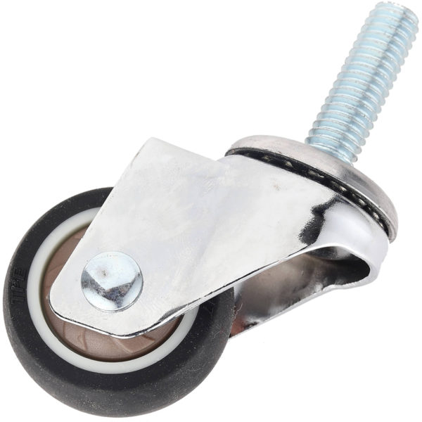 LKP Swivel Caster Wheels 1.5 Inch Heavy Duty Rubber Casters with Brake Industrial Swivel Stem Casters for Furniture 80KG Load Capacity/Piece 4pcs