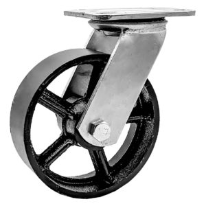 5 Inch Vintage Black Iron Swivel Wheel No Brake