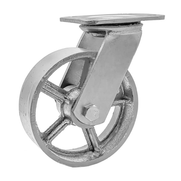 5 Inch Vintage Grey Iron Swivel Wheel No Brake