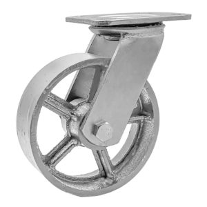6 Inch Vintage Grey Iron Swivel Wheel No Brake