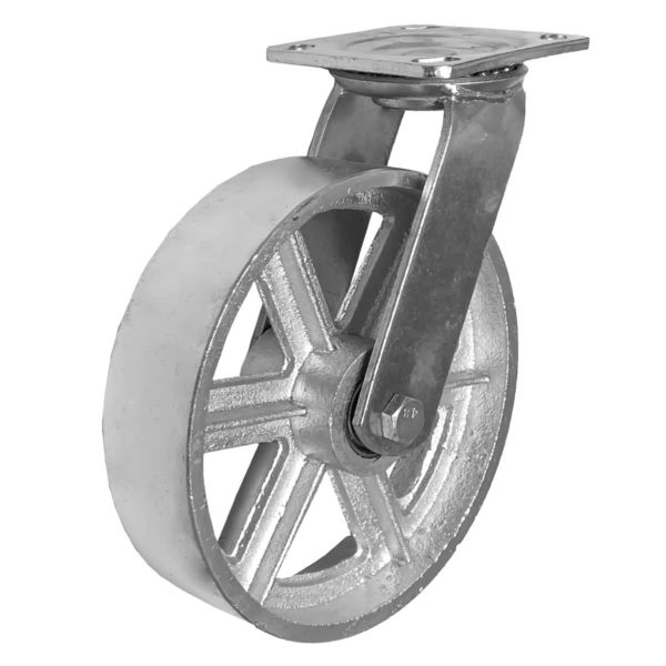 8 Inch Vintage Grey Iron Swivel Wheel No Brake
