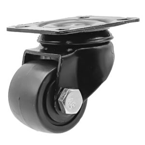 1.5 inch Black Solid PU Swivel Caster Wheel No Brake
