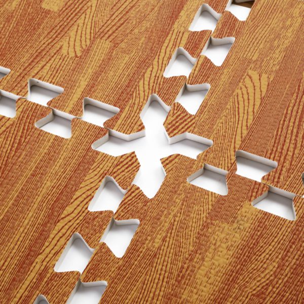 96 Pack 12"x12" Interlocking Light Oak Foam Floor Mats Exercise Puzzle Tiles