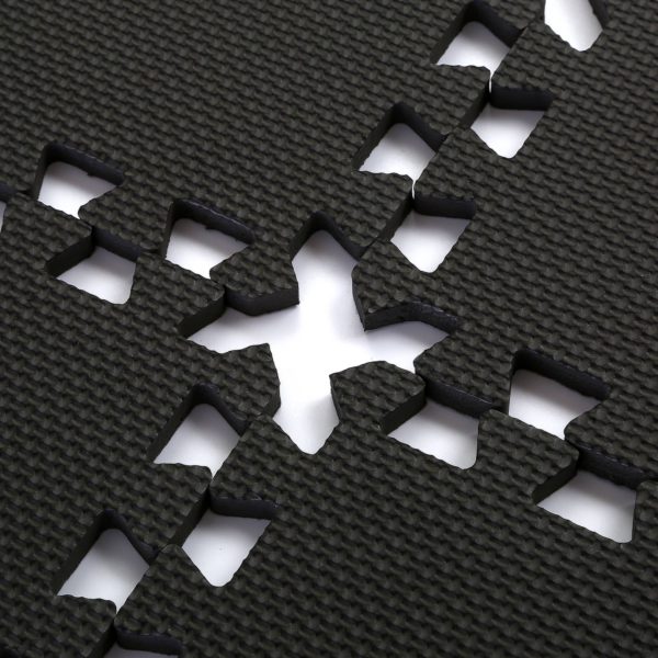 96 Pack 12"x12" Interlocking Black Foam Floor Mats Exercise Puzzle Tiles