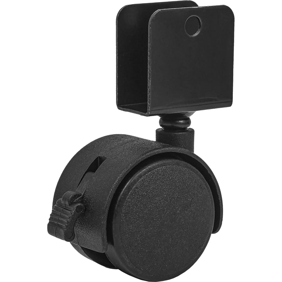 1.5 Inch Black Platic Swivel Chair Caster Wheel With Brake