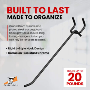100pcs 6 Inch Black Peg Board Shelving Storage Peg Hook - Image 5